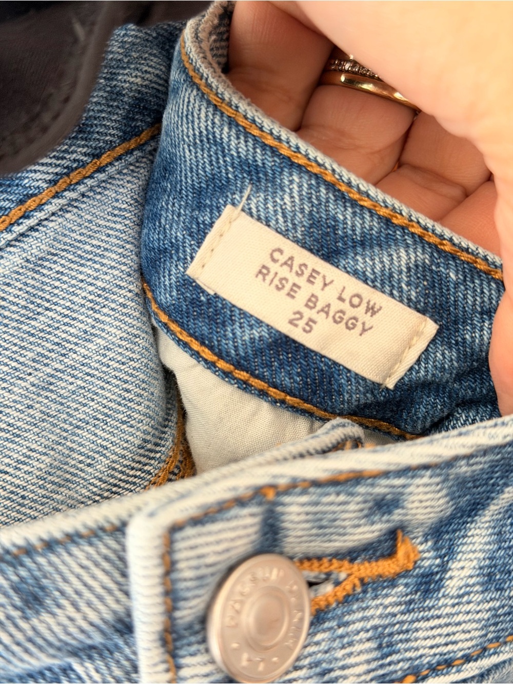 PacSun Casey Low Rise Baggy Jeans Distressed Light Wash Size 25 - Picture 6 of 6